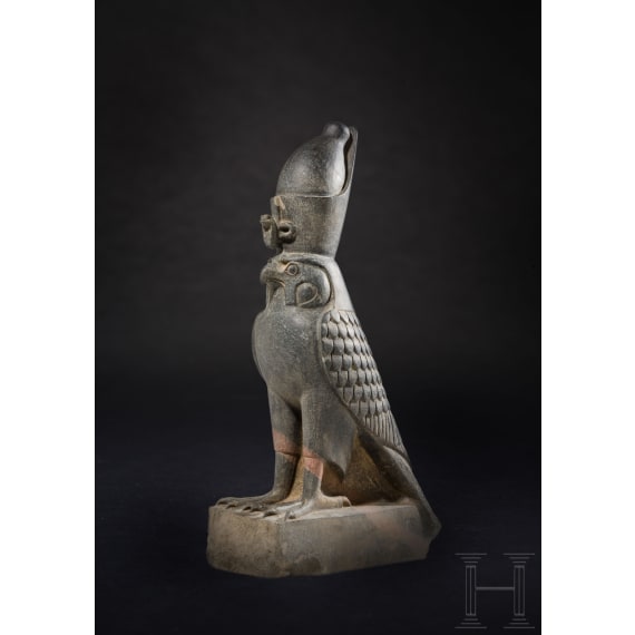 High-quality copy of a sculpture of a Horus falcon, 1950s
