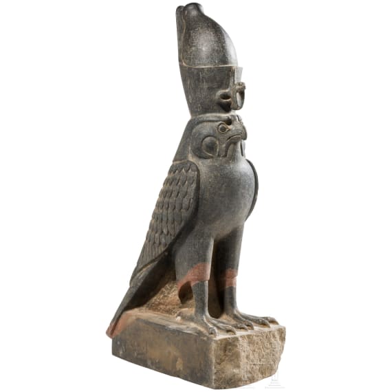 High-quality copy of a sculpture of a Horus falcon, 1950s