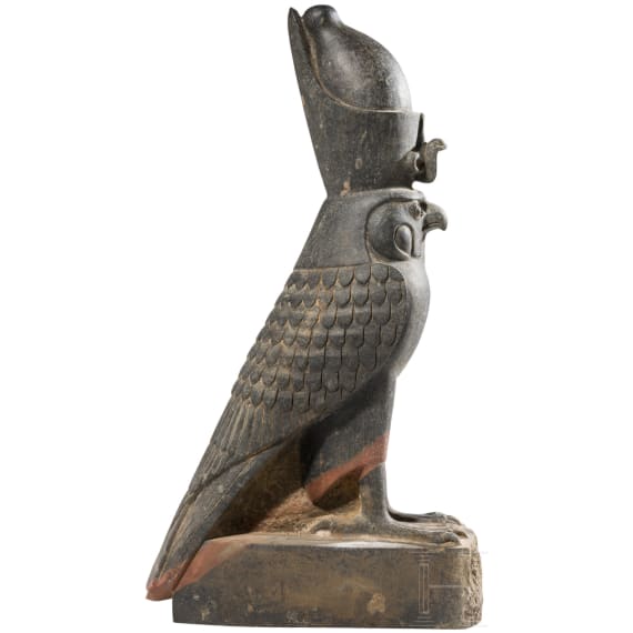 High-quality copy of a sculpture of a Horus falcon, 1950s