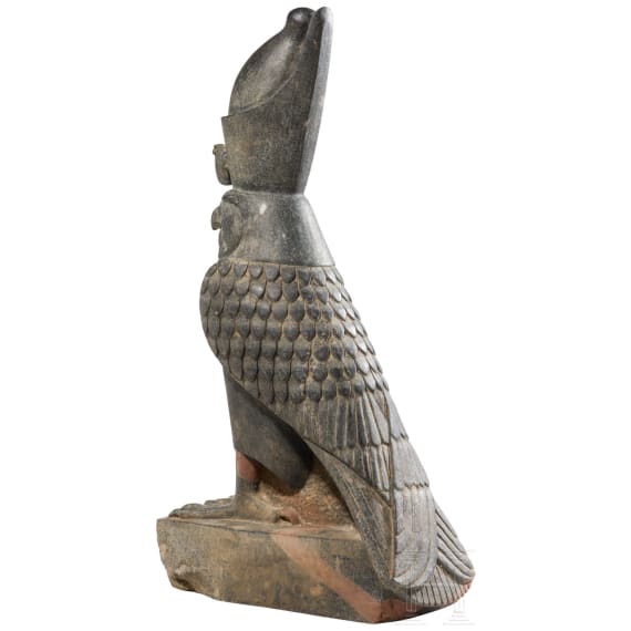 High-quality copy of a sculpture of a Horus falcon, 1950s