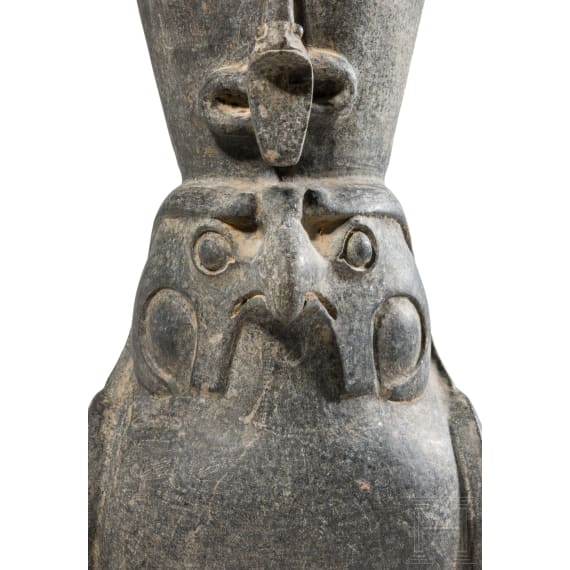 High-quality copy of a sculpture of a Horus falcon, 1950s