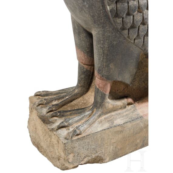High-quality copy of a sculpture of a Horus falcon, 1950s