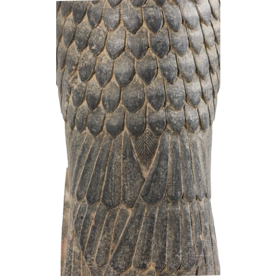 High-quality copy of a sculpture of a Horus falcon, 1950s