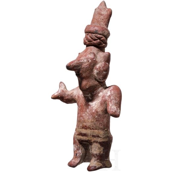 A painted clay figure, Mexico, Jualisco-culture, 100 AD - 250 BC