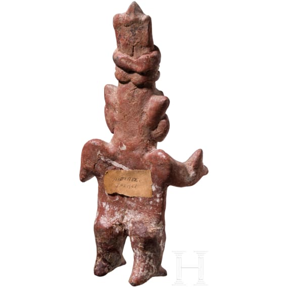 A painted clay figure, Mexico, Jualisco-culture, 100 AD - 250 BC