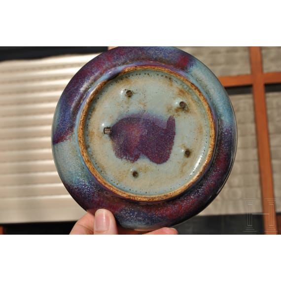 A purple-splashed Jun bowl, probably Northern Song or Jin Dynasty (12th century)