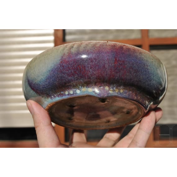 A purple-splashed Jun bowl, probably Northern Song or Jin Dynasty (12th century)