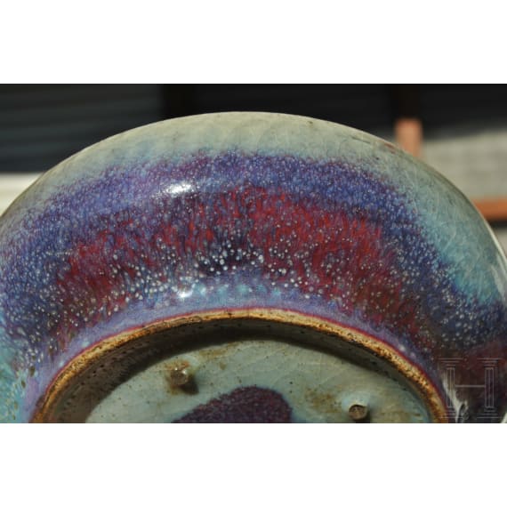 A purple-splashed Jun bowl, probably Northern Song or Jin Dynasty (12th century)