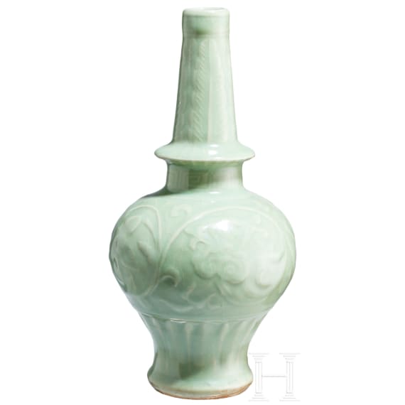 A Chinese Longquan celadon vase, probably Ming dynasty (1368 - 1644)