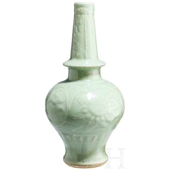 A Chinese Longquan celadon vase, probably Ming dynasty (1368 - 1644)