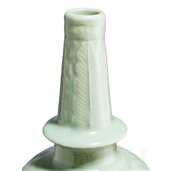 A Chinese Longquan celadon vase, probably Ming dynasty (1368 - 1644)