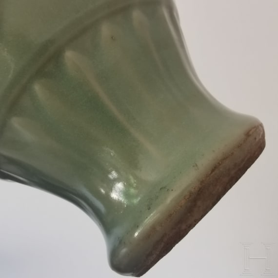 A Chinese Longquan celadon vase, probably Ming dynasty (1368 - 1644)