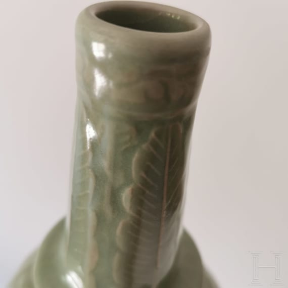 A Chinese Longquan celadon vase, probably Ming dynasty (1368 - 1644)