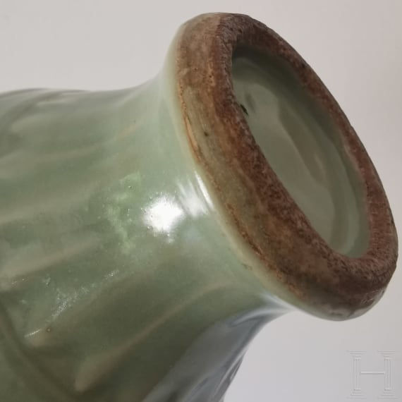 A Chinese Longquan celadon vase, probably Ming dynasty (1368 - 1644)