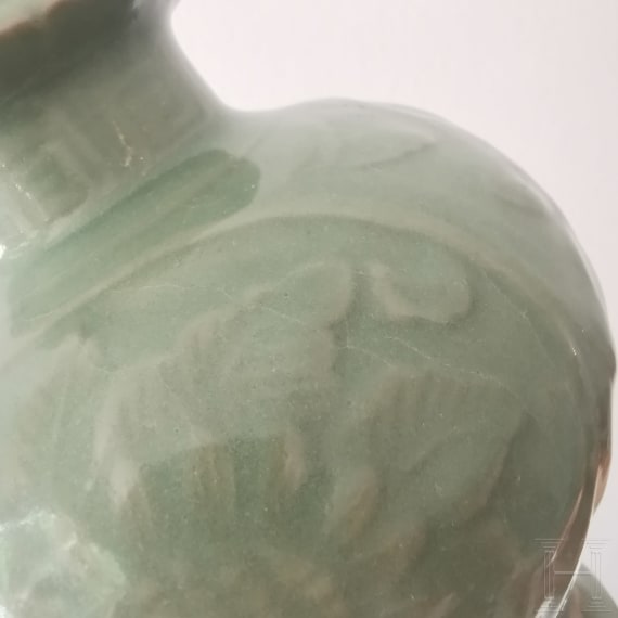 A Chinese Longquan celadon vase, probably Ming dynasty (1368 - 1644)