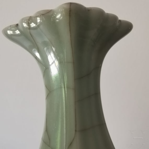 A small Chinese Longquan vase with Chenghua mark, probably Ming dynasty (1368&ndash;1644), 15th/16th century