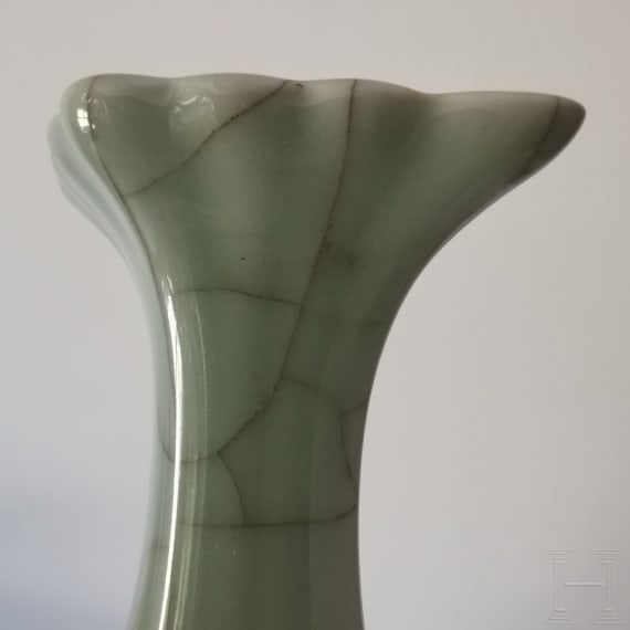 A small Chinese Longquan vase with Chenghua mark, probably Ming dynasty (1368&ndash;1644), 15th/16th century