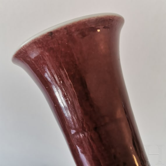 A Chinese copper-red glazed vase, probably 17th/18th century