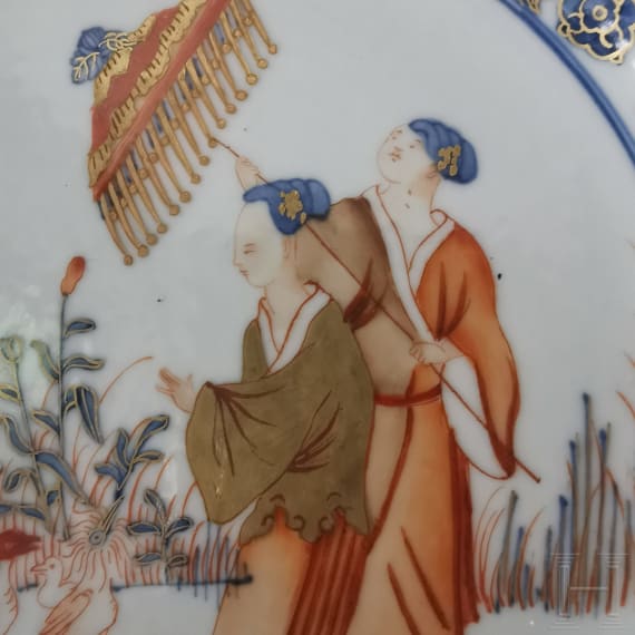 A Chinese famille rose export plate, probably Qianlong period (1735 - 1796)