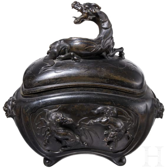A Japanese incense bowl, Meiji period, circa 1900