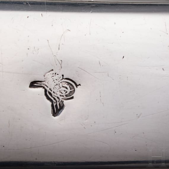 An engraved Ottoman silver writing set, early 19th century