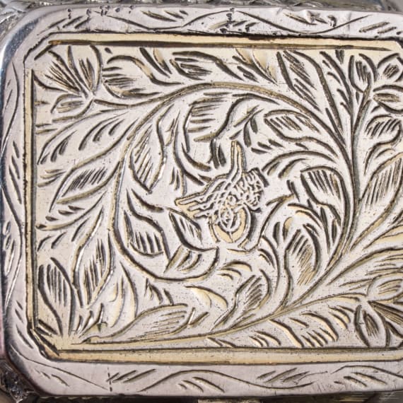 An engraved Ottoman silver writing set, early 19th century