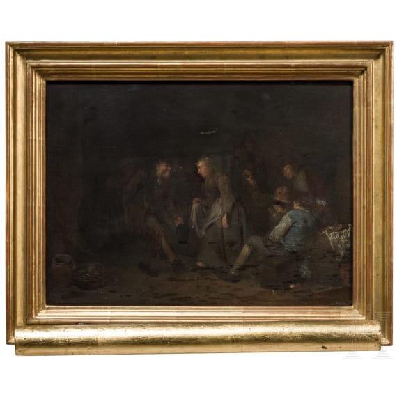 A Dutch interior with dancing peasants, attributed to Cornelis Pietersz Bega, circa 1660