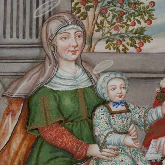 A religious scene with St. Anne, St. Mary and St. Joachim, 1st half of the 18th century