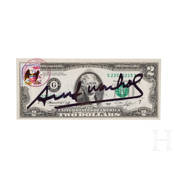 Andy Warhol (1928 - 1987), Two Dollars Note, USA, dated 1976