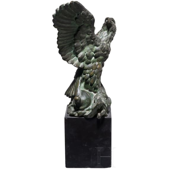 Paul Bouvier (1857 - 1940) - an eagle sculpture on trophies, Maison Colin, Paris, circa 1900