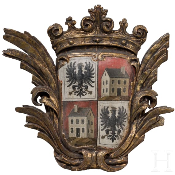 A German coat of arms of the Counts of Haimhausen, circa 1720