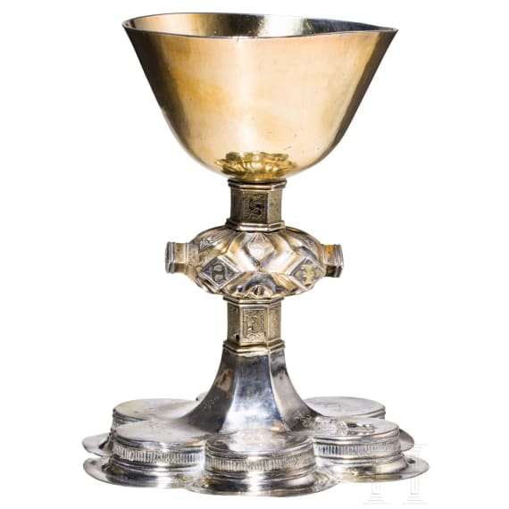 A silver-gilt chalice, probably German, late 16th century