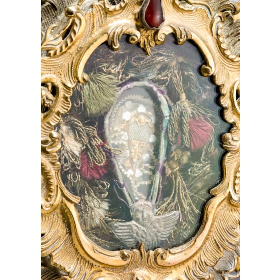 A German brass monstrance, 18th century