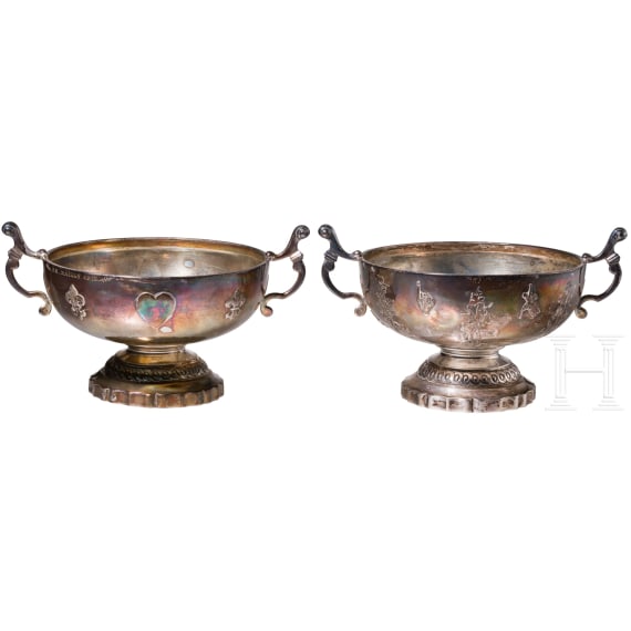 Two footed silver bowls, Paris, Gregoire Masse, 1708/09 / Thomas Germain, 1733/34