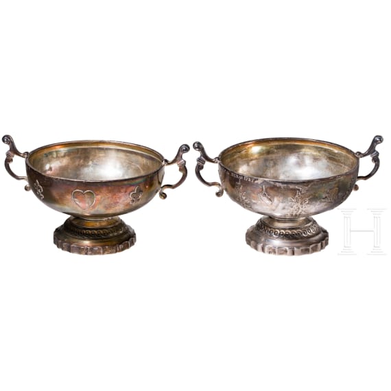 Two footed silver bowls, Paris, Gregoire Masse, 1708/09 / Thomas Germain, 1733/34