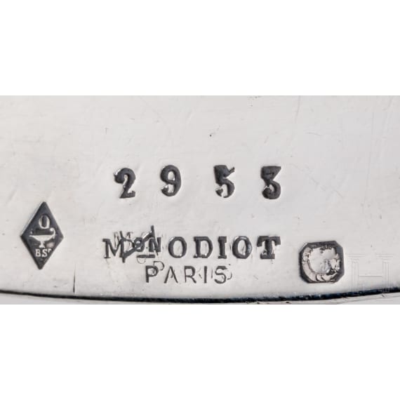 A silver dish with coat of arms, Paris, Odiot, circa 1880