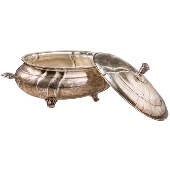 A large Danish silver tureen with cover, Copenhagen, Christian Kronmann Ovesen, 1937