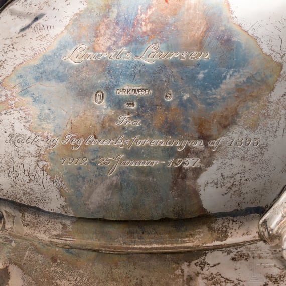 A large Danish silver tureen with cover, Copenhagen, Christian Kronmann Ovesen, 1937
