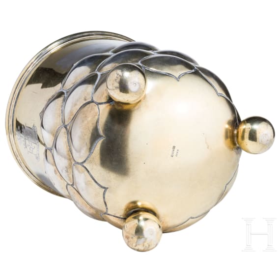 A large silver-gilt historicism beaker, Heilbronn, Bruckmann & S&ouml;hne, jeweller H. Mau, dated 1897
