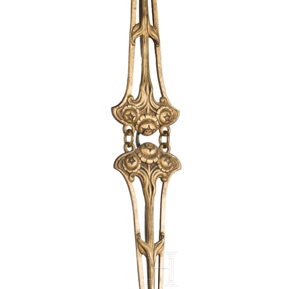 An Art Nouveau glass ceiling light with swans, Lun&eacute;ville, Muller Fr&egrave;res, circa 1920