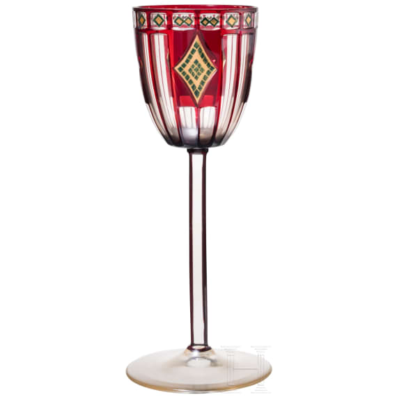 A wine glass, Meyr's Neffe, Adolf, circa 1910