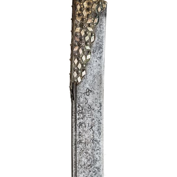 A silver mounted and coral studded yatagan, Krete, ca. 1830