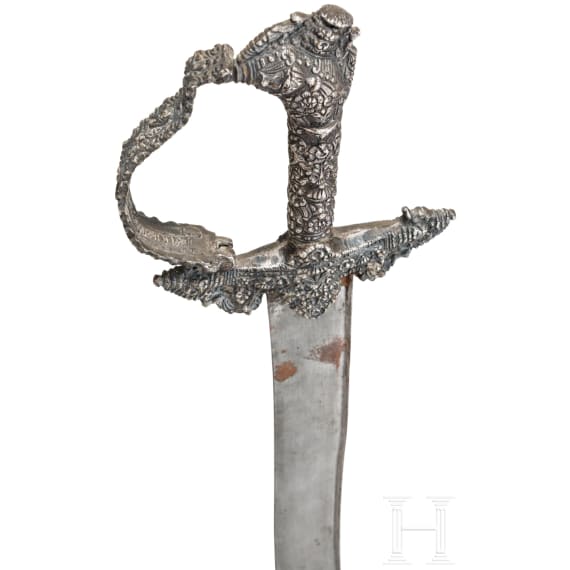 A Greek kilic with silver hilt, 1st half of the 19th century
