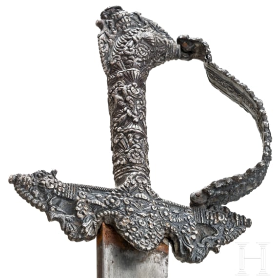 A Greek kilic with silver hilt, 1st half of the 19th century