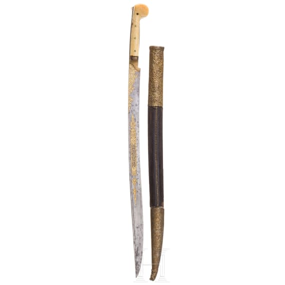 A deluxe Ottoman yatagan, dated 1843