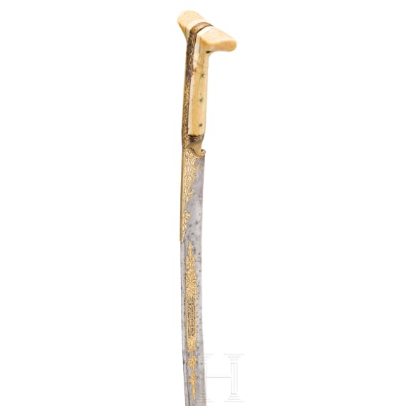 A deluxe Ottoman yatagan, dated 1843