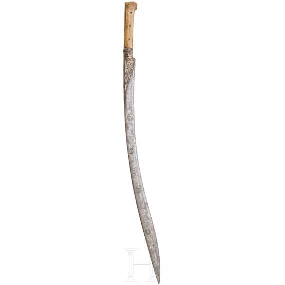 A yatagan with an early blade, Balkan Turkish, 18th century