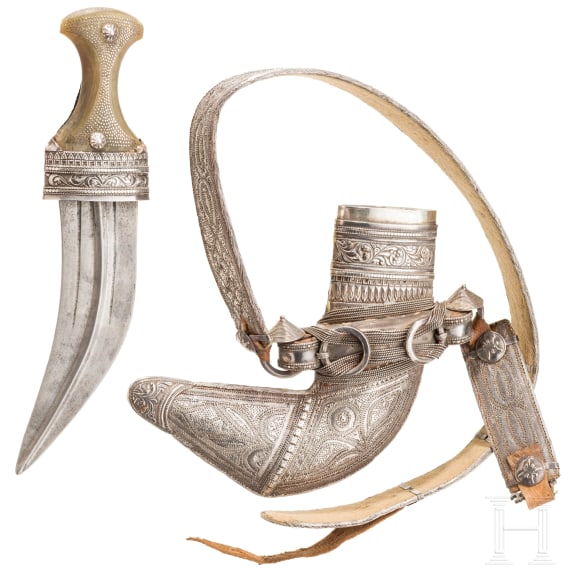 A silver-mounted jambya, Oman, 1st half of the 20th century