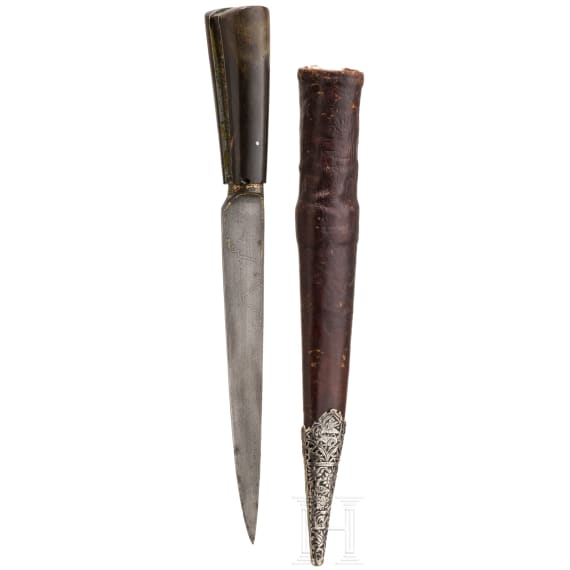 A Persian kard with wootz-Damascus blade, circa 1800