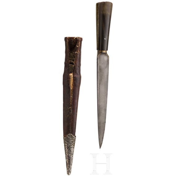 A Persian kard with wootz-Damascus blade, circa 1800